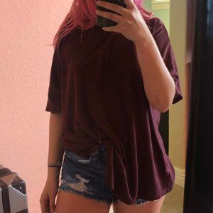 Maroon Loose Shirt